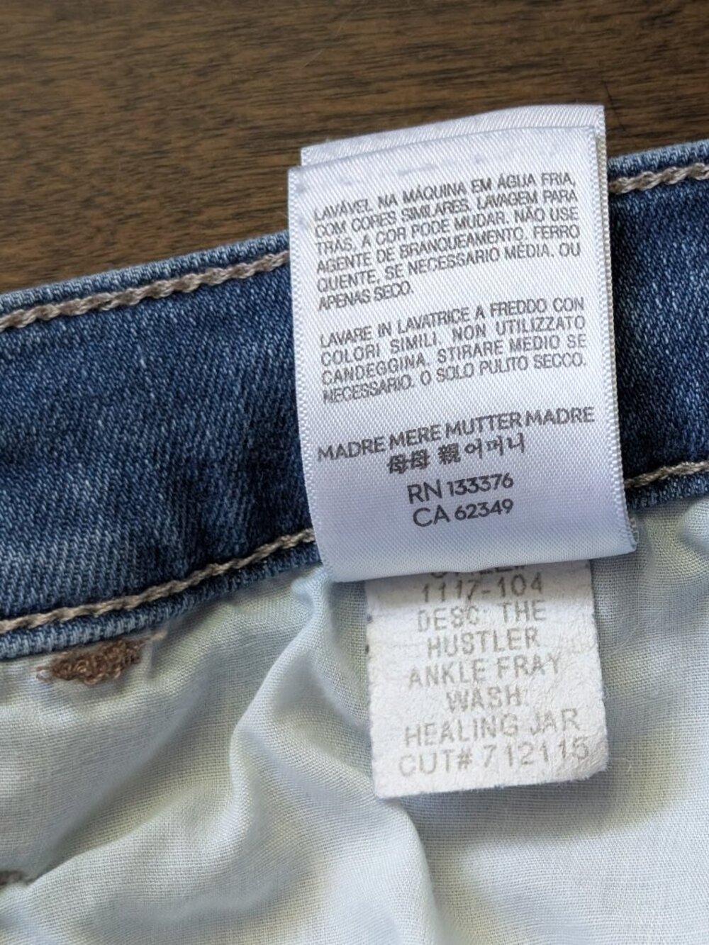 Mother Hustler Ankle Fray Jeans Size 30 - Picture 9 of 9